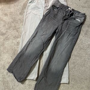 Stylish Gray and Light Gray Jeans